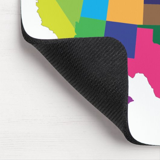 Verenigde Staten-Kaart-MultiColored Muismat (Hoek)