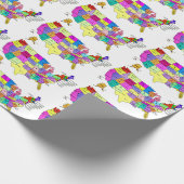 Verenigde Staten Kaart namen en hoofdsteden Cadeaupapier (Hoek)