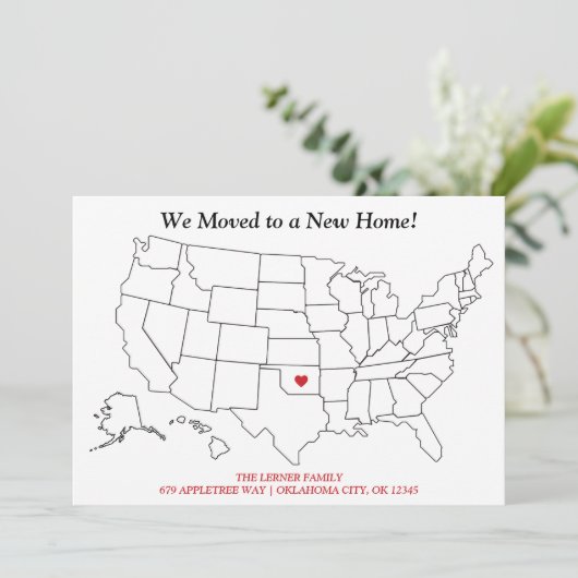 Verenigde Staten Kaart New Home Moving (Staand voorkant)