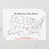 Verenigde Staten Kaart New Home Moving (Voorkant / Achterkant)
