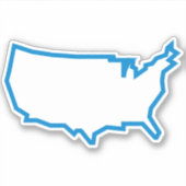 Verenigde Staten Kaart Overzicht Sticker (Voorkant)