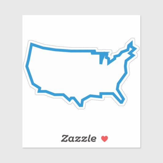 Verenigde Staten Kaart Overzicht Sticker (Vel)