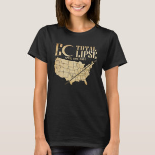 Verenigde Staten Kaart Pad van steden op rug 4 8 2 T-shirt