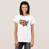 Verenigde Staten-kaart T-Shirt (Voorkant volledig)