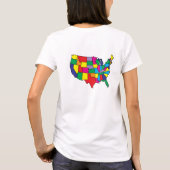 Verenigde Staten-kaart T-Shirt (Achterkant)