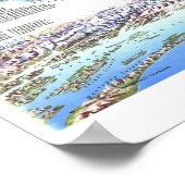 "Verenigde Staten: kaart van 1994 met dieren ... Poster (Hoek)