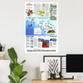 " Verenigde Staten: kaart van 1995 voor herontdekk Poster (Thuiskantoor)