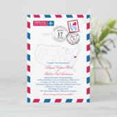 Verenigde Staten Kaart Virginia USA Airmail | Brui (Staand voorkant)