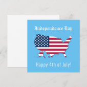 Verenigde Staten Kaart Vlag Onafhankelijkheidsdag (Voorkant / Achterkant)