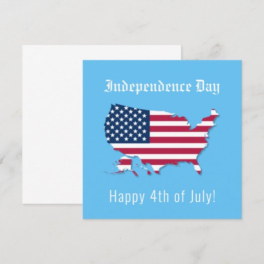 Verenigde Staten Kaart Vlag Onafhankelijkheidsdag  (Voorkant / Achterkant)