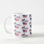 Verenigde Staten Kaart Vlag Politieke Democratisch Koffiemok (Links)