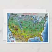 Verenigde Staten - Kaartuitnodiging Kaart (Voorkant)