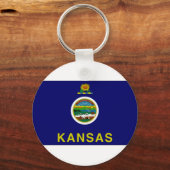 Verenigde Staten Kansas Flag Sleutelhanger (Voorkant)