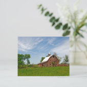Verenigde Staten, Kansas. Oude Rode Barn Briefkaart (Staand voorkant)