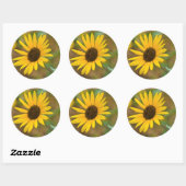 Verenigde Staten, Kansas. Wilde zonnebloem Ronde Sticker (Vel)