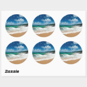 Verenigde Staten, Kauai, Hawaii. Een vrouw rolt de Ronde Sticker (Vel)