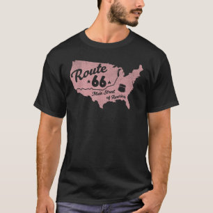 Verenigde Staten Kleding Route 66 Main Street of A T-shirt