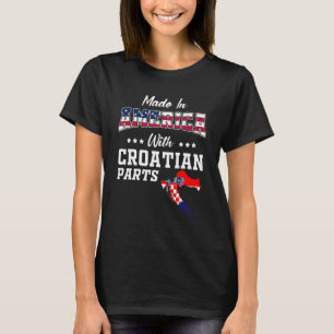 Verenigde Staten Kroatische delen Kroatië Kaart Ve T-shirt