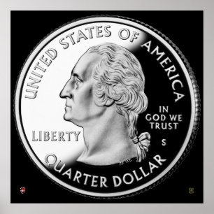 VERENIGDE STATEN KWARTEROBVERSE POSTER