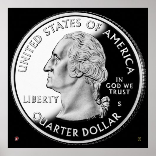 VERENIGDE STATEN KWARTEROBVERSE POSTER (Voorkant)