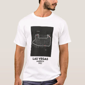 Verenigde Staten Las Vegas F1 circuit kaart T-shirt