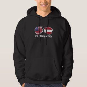 Verenigde Staten Letland Vlag Zonnebrillen Letse A Hoodie
