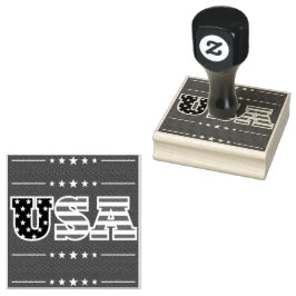 Verenigde Staten Letters Vlaggensterren | Rubberstempel