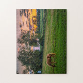 Verenigde Staten, Lexington, Kentucky. Lone Horse  Legpuzzel (Verticaal)