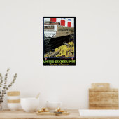  Verenigde Staten Lines Europe Amerika Poster (Keuken)