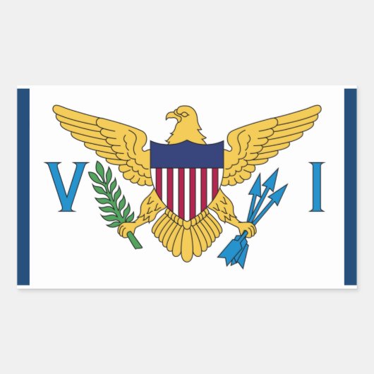 Verenigde Staten Maagdeneilanden Vlag Sticker USVI (Voorkant)