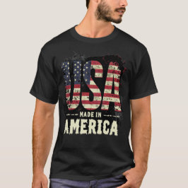 Verenigde Staten Made in America Distressed Graph T-shirt