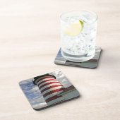 Verenigde Staten, Maine, Lubec. West Quoddy Head L Drankjes Onderzetter (Rechterzijde)