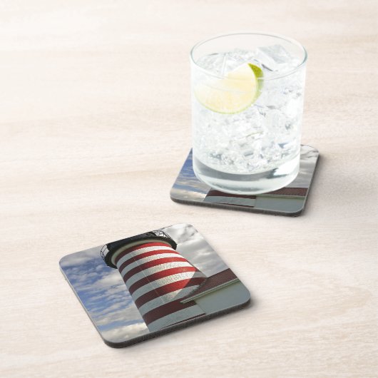 Verenigde Staten, Maine, Lubec. West Quoddy Head L Drankjes Onderzetter (Rechterzijde)