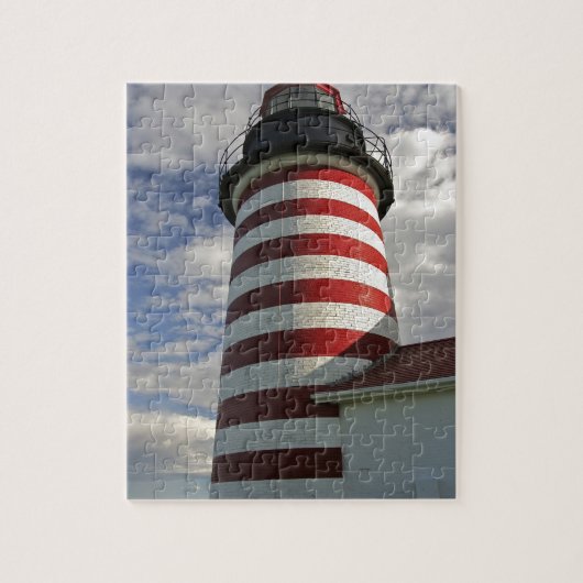 Verenigde Staten, Maine, Lubec. West Quoddy Head L Legpuzzel (Verticaal)
