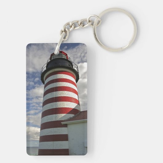 Verenigde Staten, Maine, Lubec. West Quoddy Head L Sleutelhanger (achterkant)