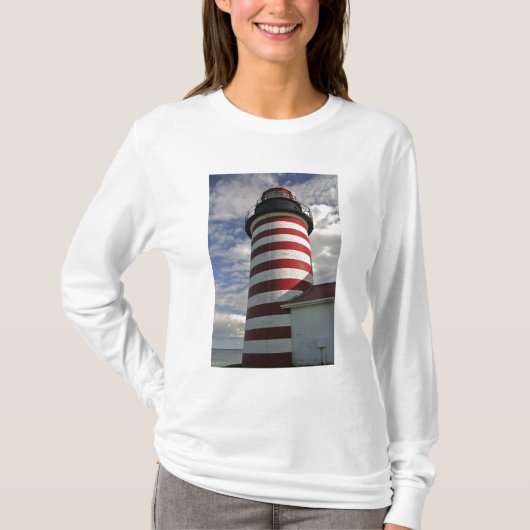 Verenigde Staten, Maine, Lubec. West Quoddy Head L T-shirt (Voorkant)