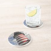 Verenigde Staten, Maine, Lubec. West Quoddy Head L Zandsteen Onderzetter (Zijkant)