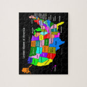 Verenigde Staten Map Jigzaag Puzzle Legpuzzel (Verticaal)