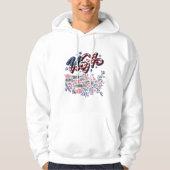 Verenigde Staten Map Verenigde Staten Amerika Hoodie (Voorkant)