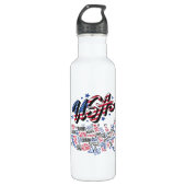 Verenigde Staten Map Verenigde Staten Amerika Waterfles (Voorkant)