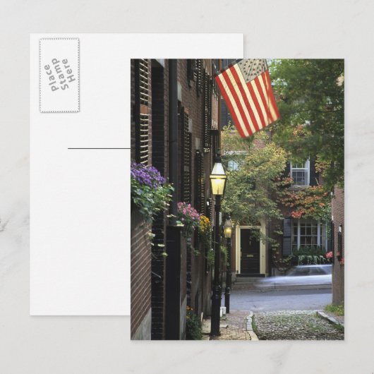 Verenigde Staten, Massachusetts, Boston, Beacon Hi Briefkaart (Voorkant / Achterkant)