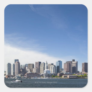 Verenigde Staten, Massachusetts, Boston, City skyl Vierkante Sticker