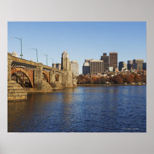 Verenigde Staten, Massachusetts, Boston skyline 2 Poster
