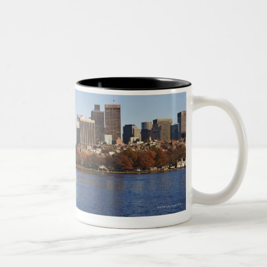 Verenigde Staten, Massachusetts, Boston skyline 2 Tweekleurige Koffiemok (Rechts)