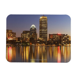 Verenigde Staten, Massachusetts, Boston skyline bi Magneet