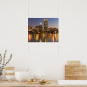 Verenigde Staten, Massachusetts, Boston skyline bi Poster (Keuken)