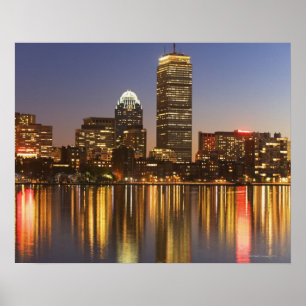 Verenigde Staten, Massachusetts, Boston skyline bi Poster
