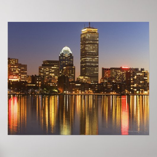Verenigde Staten, Massachusetts, Boston skyline bi Poster (Voorkant)
