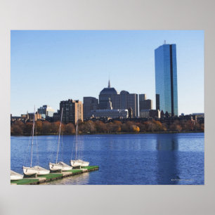 Verenigde Staten, Massachusetts, Boston skyline Poster