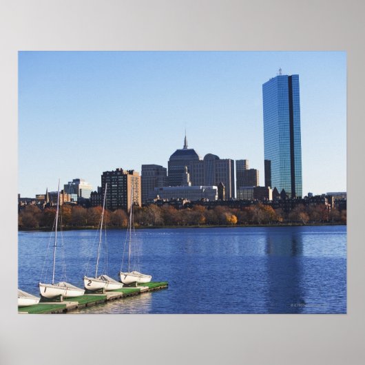 Verenigde Staten, Massachusetts, Boston skyline Poster (Voorkant)